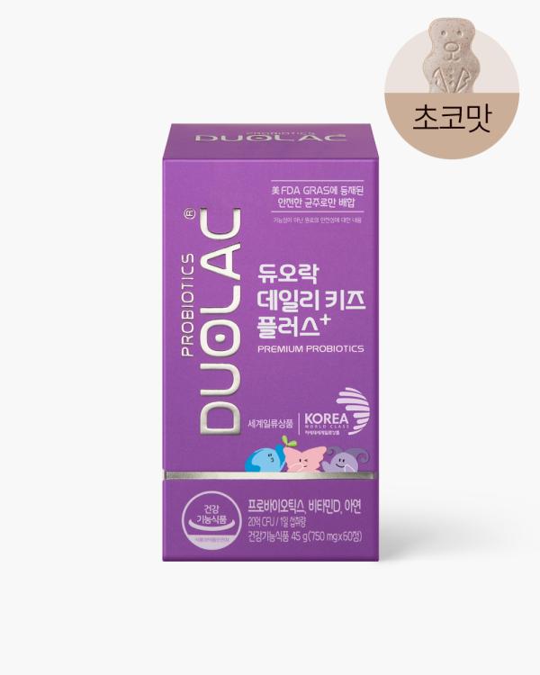듀오락 데일리키즈 플러스 초코맛 1개 (30일분)