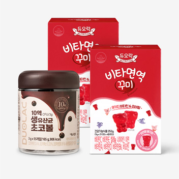 듀오락 생유산균 초코볼 10억 1개+비타면역꾸미 2개